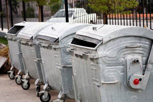 Demolition waste removal in operation in Bayswater