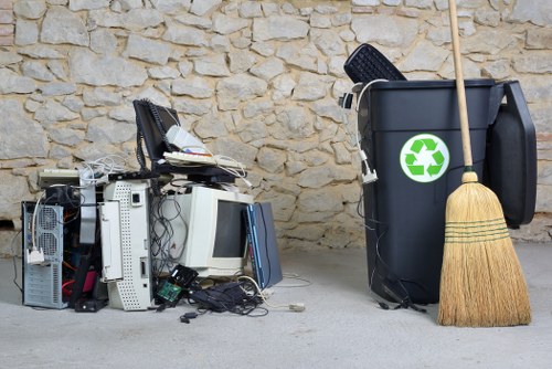 Professional garden waste removal in action