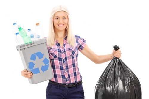 Modern equipment used for demolition waste removal